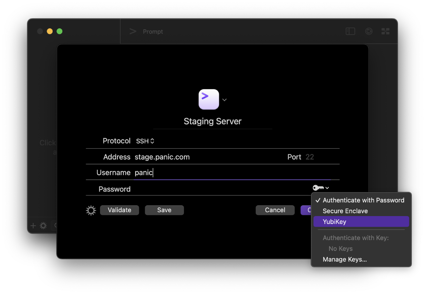 Configuring a server with a Yubikey in Prompt for Mac Configuring a server with a Yubikey in Prompt for Mac