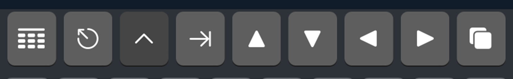 The Extra Keyboard Row. The Extra Keyboard Row.
